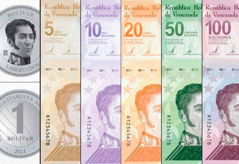 Moneda y billetes del nuevo Bolívar Digital.
