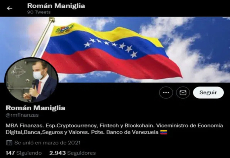 Cuenta Oficial Twitter de Román Maniglia Presidente del BDV.