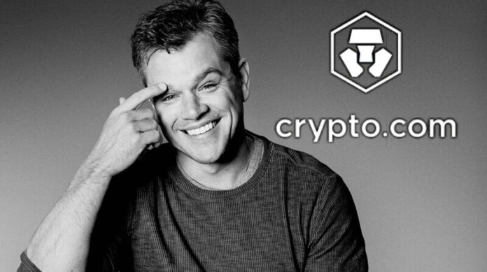 El actor Matt Damon protagoniza corto publicitario de la plataforma Crypto.com.