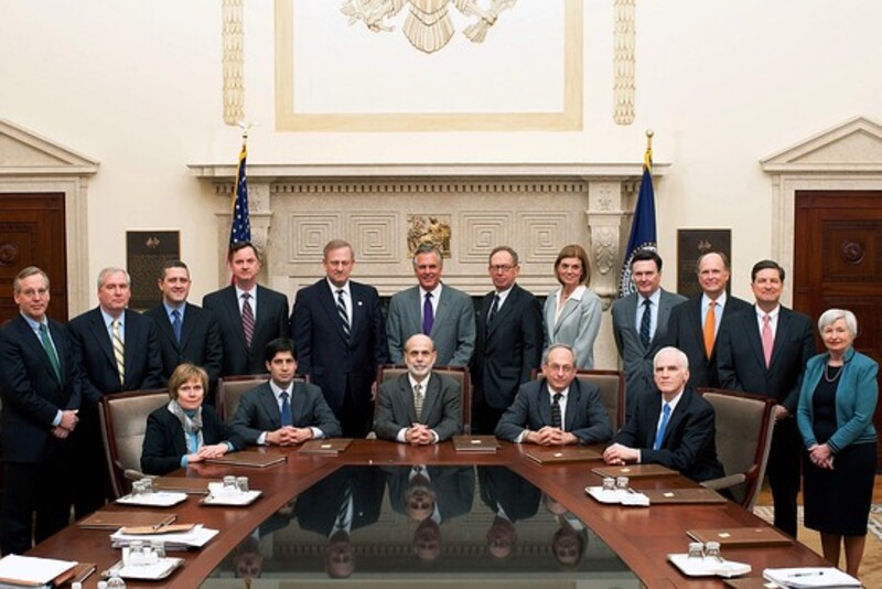 Miembros del Comité Federal de Mercados Abiertos de la Fed.