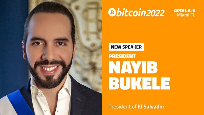 El presidente Nayib Bukele estará presente en la Conferencia Bitcoin 2022.