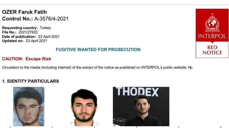 Interpol emitió una orden de captura internacional contra Faruk Fatih Özer.