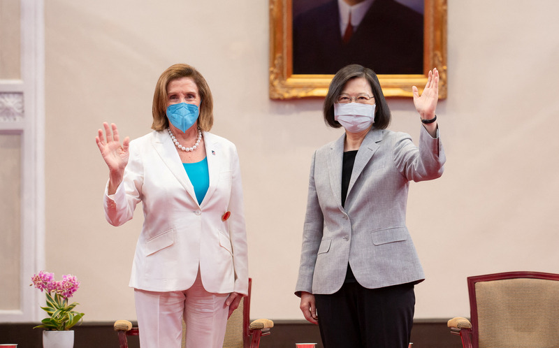 Tsai Ing-wen, presidenta de Taiwán, recibió a la presidenta de la Cámara de Representantes de EUA, Nancy Pelosi.