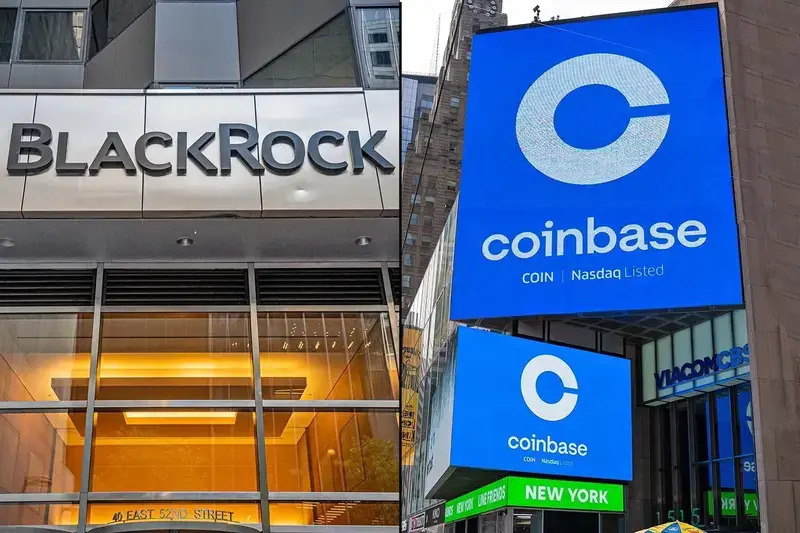 BlackRock se asoció con Coinbase para ofrecer productos criptos a inversores institucionales.