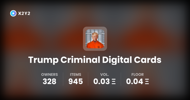 Las Ethereum Trump Criminal Digital Cards están disponibles en OpenSea.