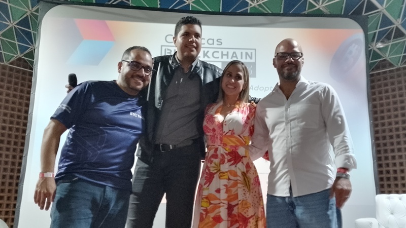 Los organizadores del evento Aníbal Garrido, Ezio Rojas, Leury Fernandes y Ernesto Conteras.